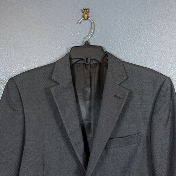 Yves Saint Lauren 48 men’s grey suit jacket 2 dots blazer Super 120’s France - Picture 2 of 14